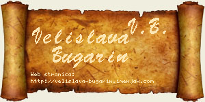 Velislava Bugarin vizit kartica